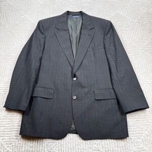 Brooks Brothers Blazer Men's 42R Gray Pinstripe Wool Preppy Office Ivy League
